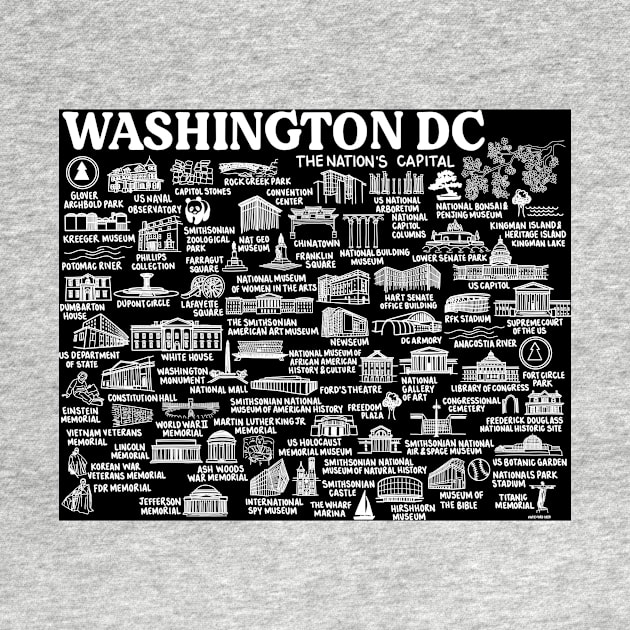 Washington DC Map by fiberandgloss